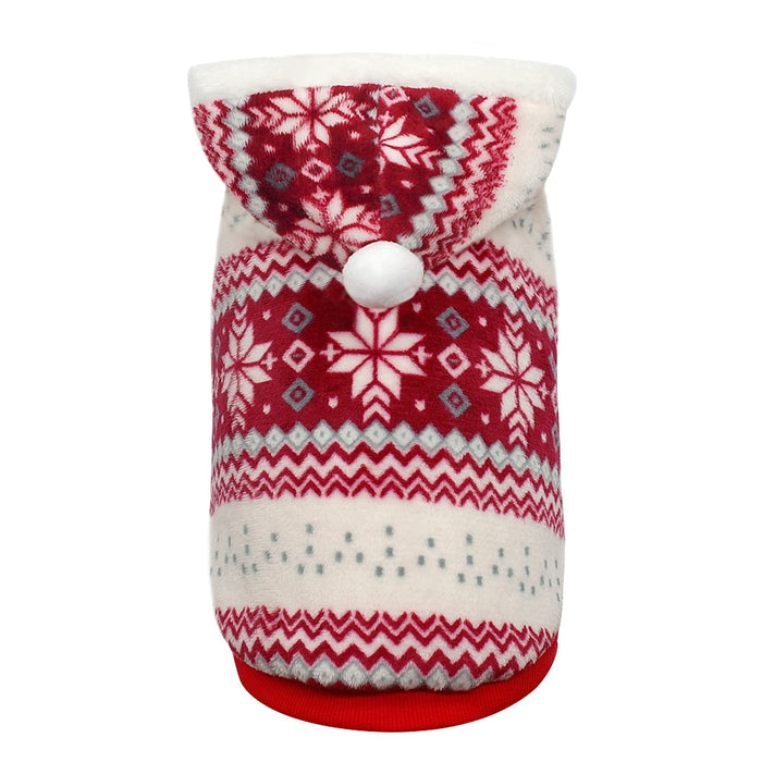 Snowflake Printed Winter Coat For Cats And Puppies
