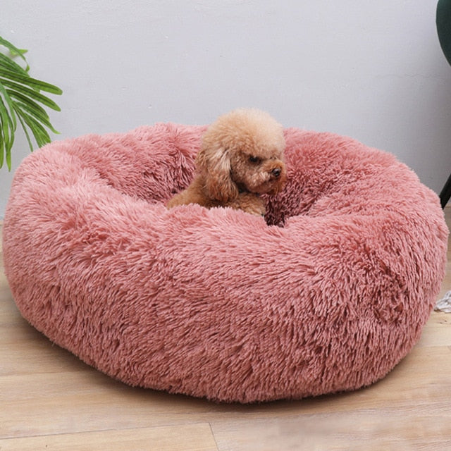 Round Plush Fluffy Pet Bed