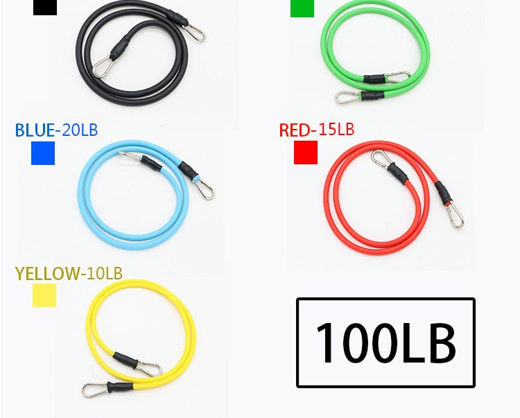 11 Pcs Latex Rubber Resistance Bands