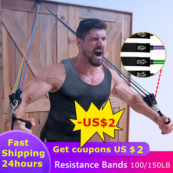 Resistance Bands Set Exercise Bands with Door Anchor